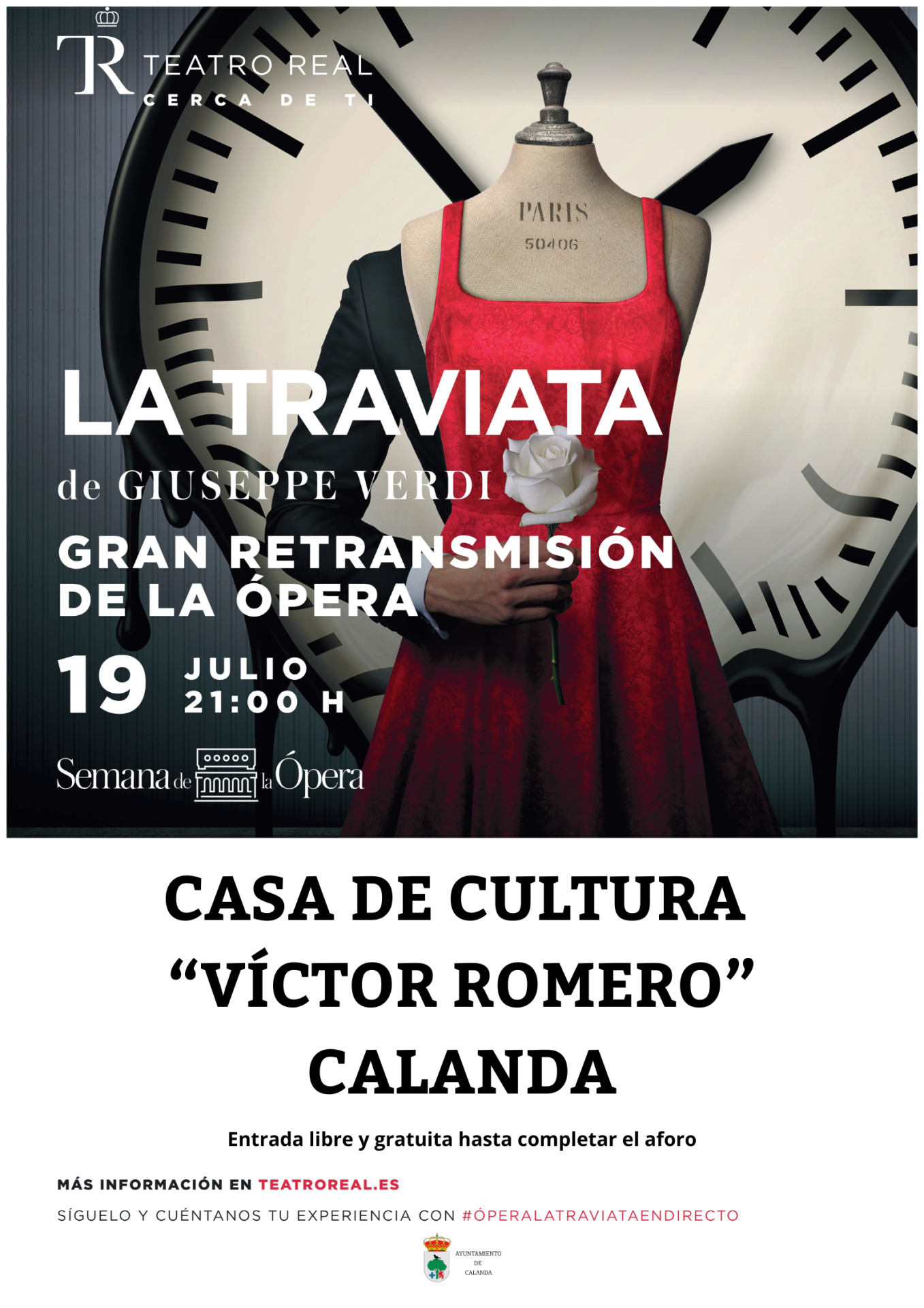 CARTEL ÓPERA LA TRAVIATA CASA DE CULTURA